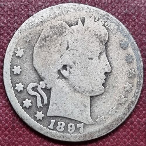 1897 O Barber Quarter 25c Circulated #83126 - Picture 1 of 2