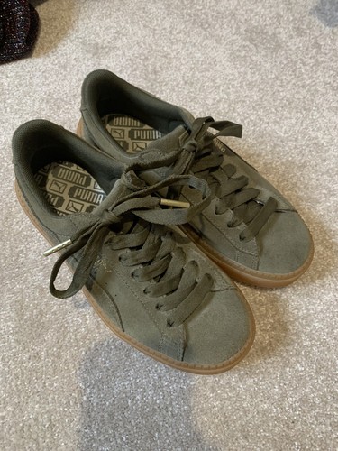 puma suede gum trainers