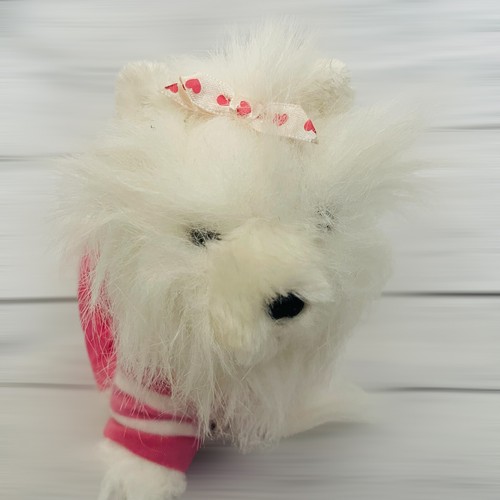 Ganz Webkinz Lil Kinz YORKIE 7" Plush DOG White Stuffed Animal Outfit No Code - Picture 5 of 6