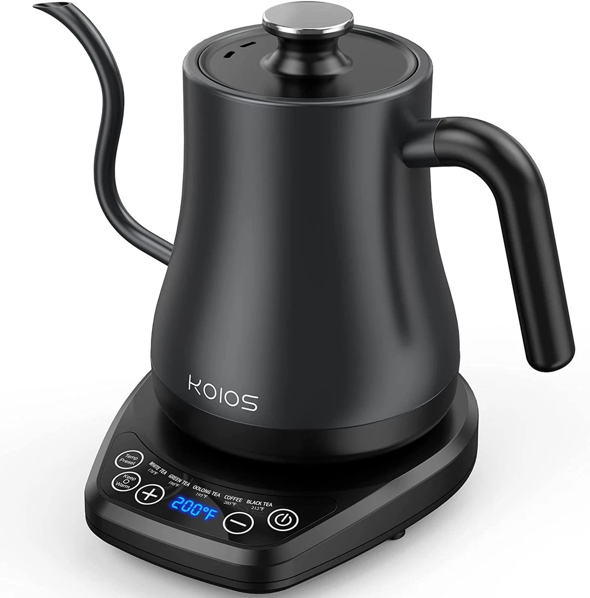 Electric Gooseneck Kettle Temperature Control & 5 Variable Presets