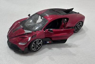 Burago BUGGATI DIVO 1/18 Scale Diecast Model Sports Car Red/BLACK: Flaws