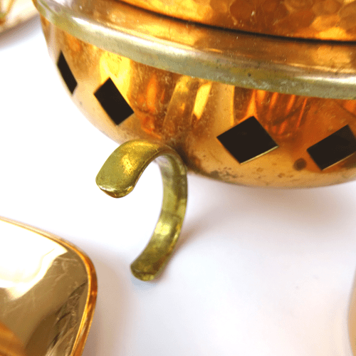 Vintage Tee Service Kupfer Teekanne & Rechaud Tea Copper Set Germany 1950s 1960s - Bild 9 von 10