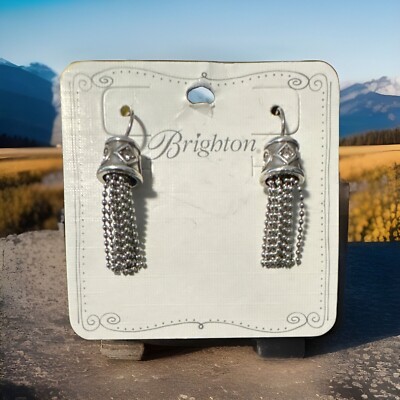 Brighton MERIDIAN ZENITH TASSEL Silver French Wire Earrings NWT JA9272 List $98