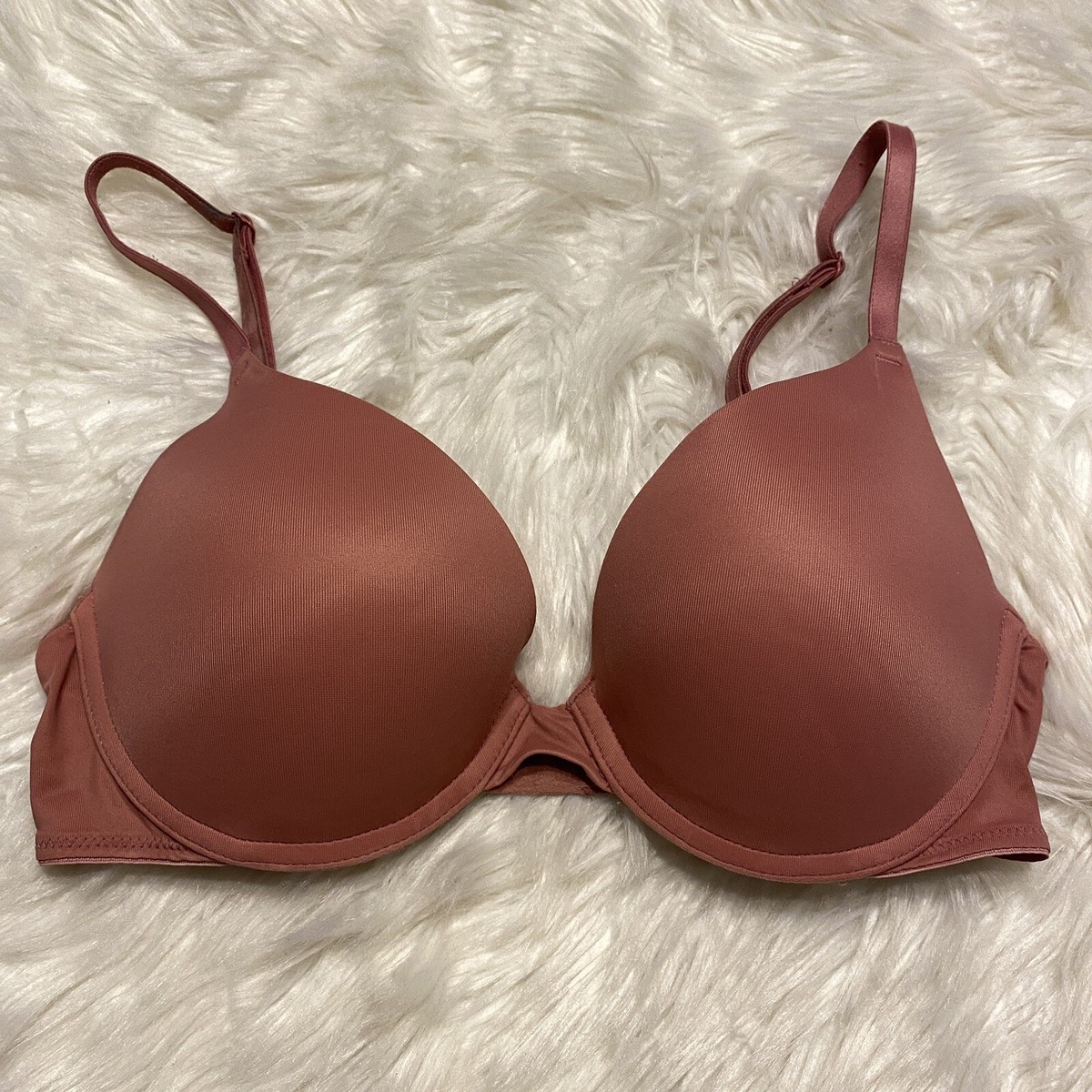 Victoria's Secret PINK 32D Bra Mauve Wear Everywhere Push-Up Victoria's Secret PINK 32D Bra Mauve Wear Everywhere Push-Up