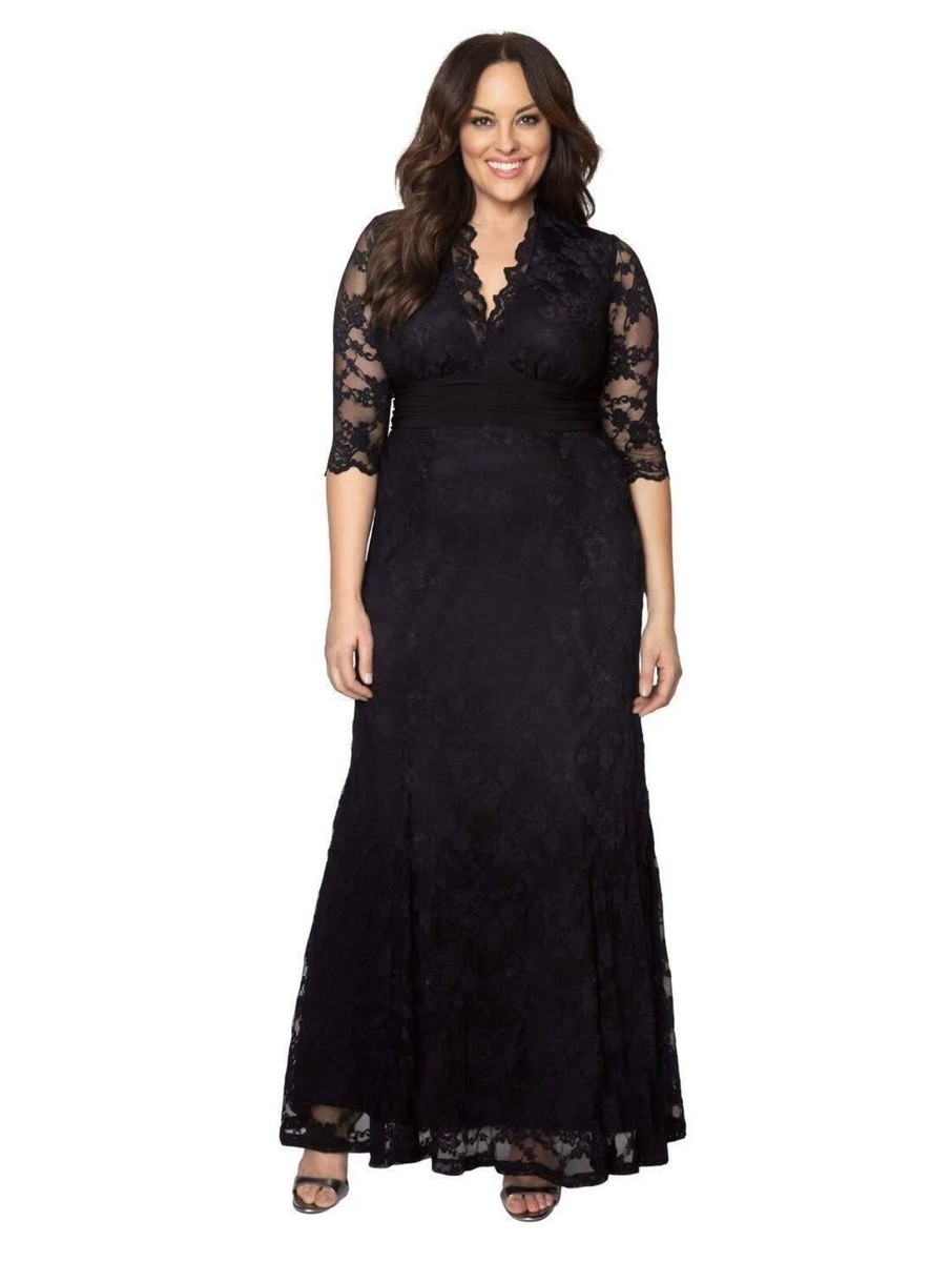 kiyonna black lace dress Mon Cherie Lace Dress