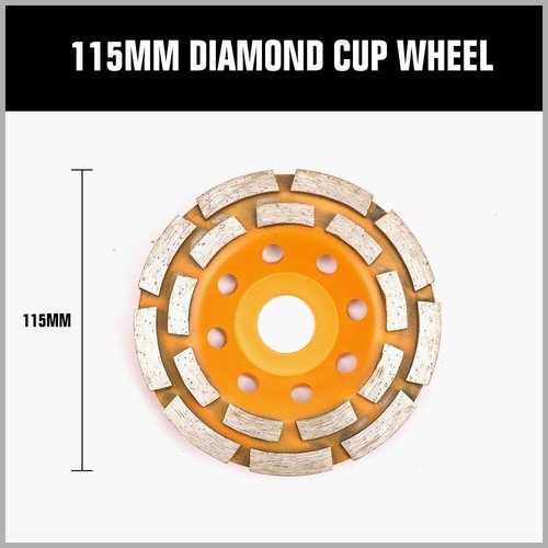 4.5" / 7" Diamond Cup Grinding Wheel Double Row Concrete 18/28 seg Angle Grinder - Picture 10 of 22