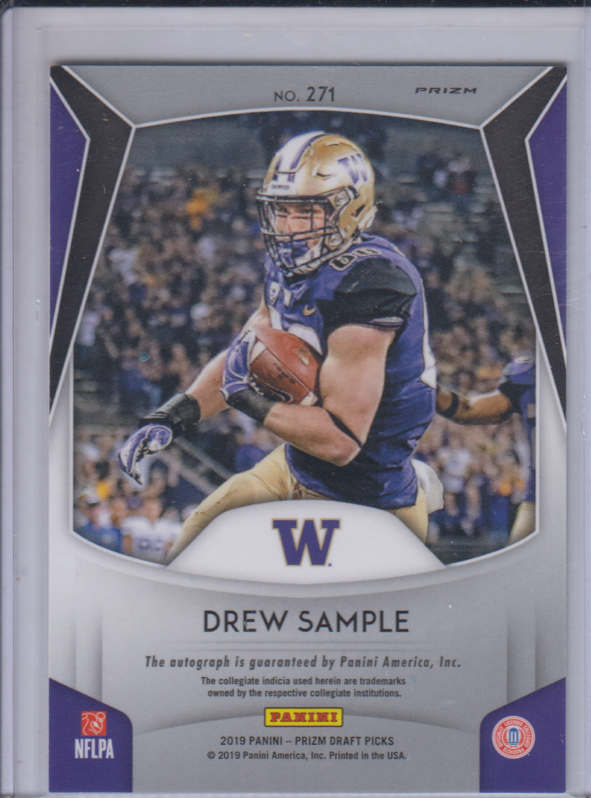2019 Panini Prizm Draft - Draft Picks Drew Sample #271 Silver Prizm ...