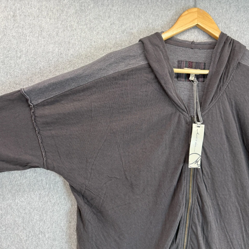 Mod o doc Womens Size XL Full Zip Hoodie Sweatshirt Gray Pockets Lagenlook NWT - Image 4 of 4