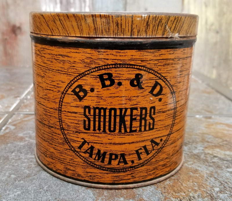 vintage B.B.&D. cigar tin