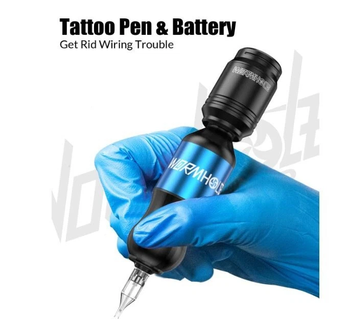 Maquina De Tatuaje INALAMBRICA Pistola Pluma Kit Wormhole Tattoo Machine Pen  image 2
