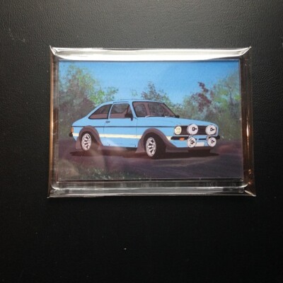 Ford Escort Mk2 RS 1800 Kühlschrankmagnet starr klar Kunststoff 