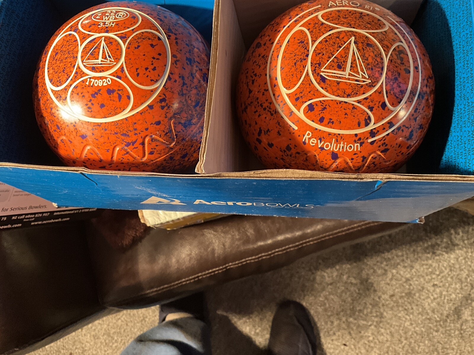 Aero flat green lawn bowls 3.5 eBay