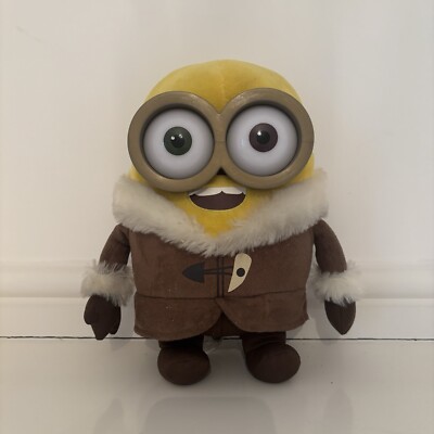 Minion Plüschtier Kuscheltier Winterjacke Schutzbrille schneller Versand 