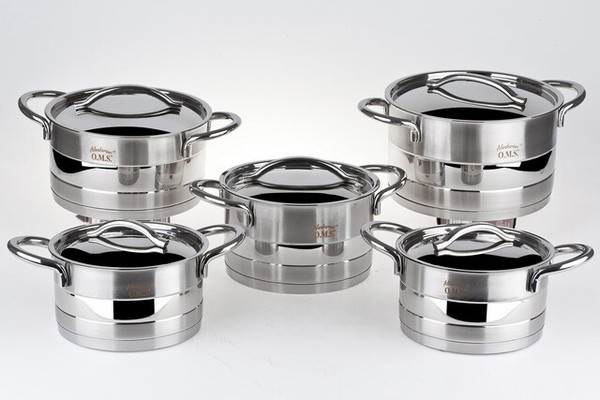 Topfset 5-Tlg.Topf TöPfe Induktion Kochgeschirr Edelstahl Induktion Neu & Ovp-image
