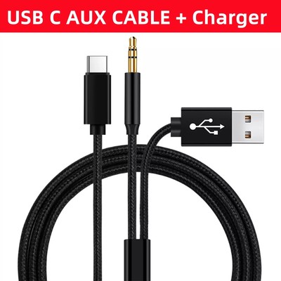 USB C Aux Kabel im Auto + Ladekabel Für iPhone 16 15 Android Samsung S24 S23
