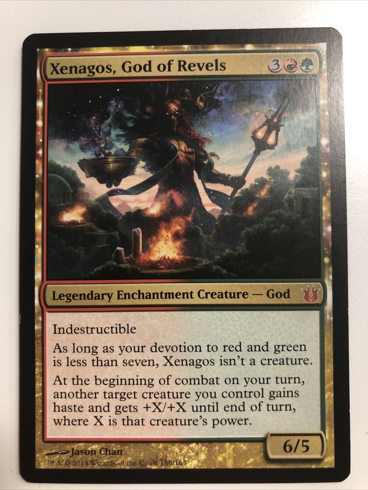 Xenagos, God of Revels (CMR-541) - mythic: (enchantment) - Etched Foil main image 1