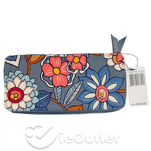 Vera Bradley Large Floral Travel Pill Case Organizer Tropical Evening