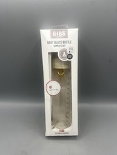 225 mL Glass Baby Bottle - Ivory Bibs Complete Set Slow Flow 8oz NEW Damaged Box