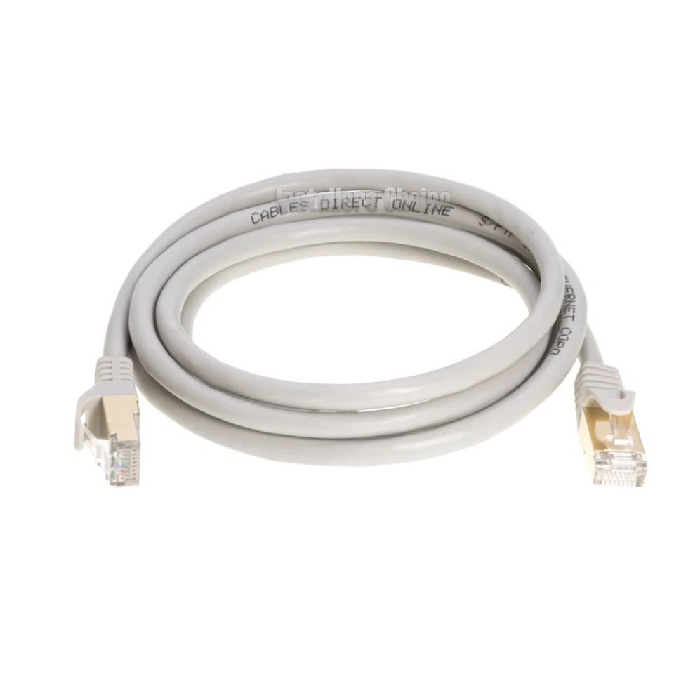 200ft Cat7 Ethernet LAN Network Cable High Speed SSTP Modem Router Gray - Image 2 of 2