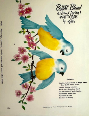 Bird's Stencils for Textile Painting - Wood, Canvas, Paper, Fabric,  #R-20