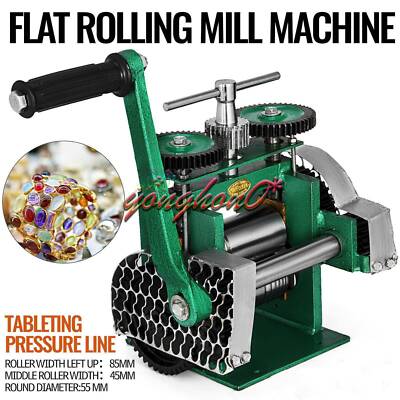 85mm Manual Rolling Mill Machine Wire   Pattern Sheet Metal Jewelry Tool #E5