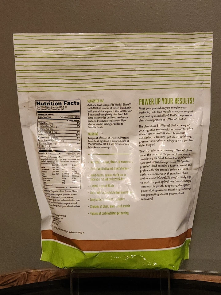 Proteína en polvo a base de plantas de chocolate rico en batido It Works Foto 2 de 4