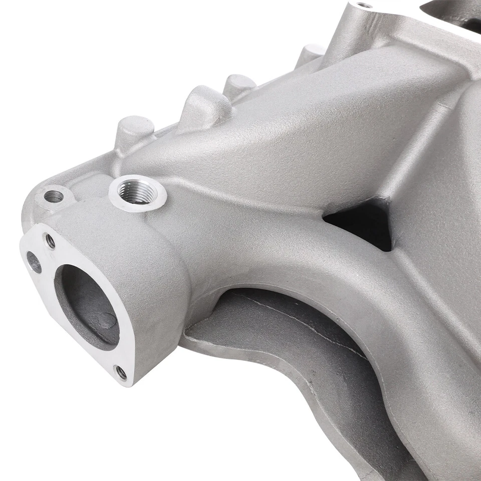 Colector de admisión de un solo plano de aluminio para bloque pequeño Ford SBF 351W V8 Foto 3 de 4