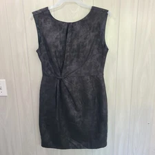DKNY Jeans Sheath Mini Dress Sleeveless Shimmery Black Size S Casual Going Out