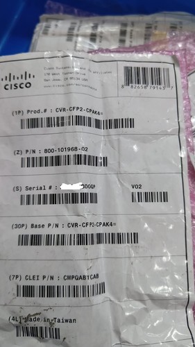 NEW SEALED  GENUINE CISCO CVR-CFP2-CPAK4   CFP2 to CPAK adapter for 4x25G - Picture 3 of 4