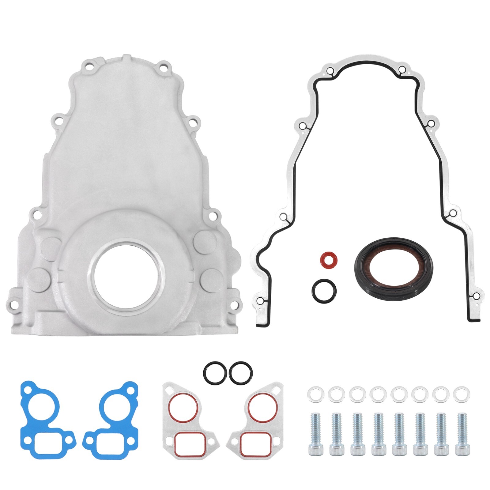 Aluminum LS Timing Cover 12561243 for GM Gen III LS1 LS6 4.8L 5.3L 