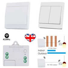 UK 433MHz Wireless Kinetic Self-powered No Battery Wall Switch 220V Light Switch
