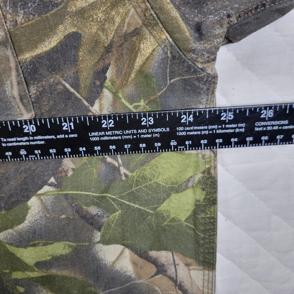 Walls RealTree Camo Sz Large Short Sleeve Button Up Shirt Camouflage Hunting - Image 4 of 4