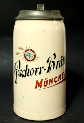 Vintage Brewery Mug Pschorrbräu Pschorr Brewery Munich Beer Mug 1L