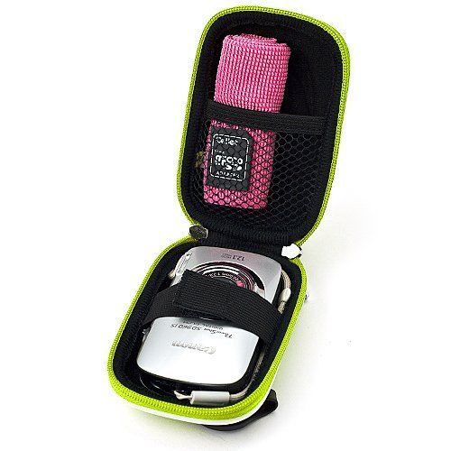 TPU Semi Hard Slim Compact Camera Pouch Case Cover w/Clip For Sony DSC-W800/W830 - Picture 4 of 5