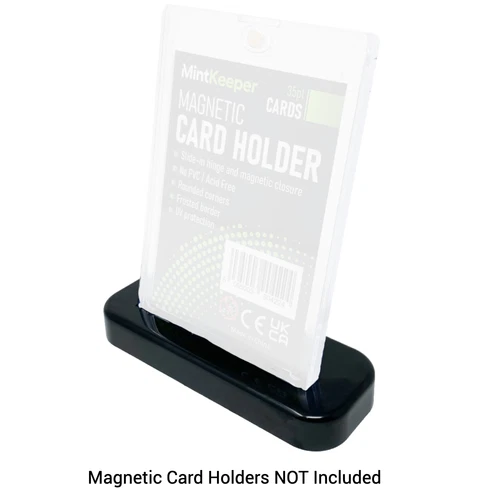 MintKeeper 35/55pt Magnetic Card Holder Stand - Mag Stand - Black (5 Pack)