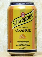 SCHWEPPES Orange Empty Soda Can 330ml Poland 2018 Bottom Open Collectible