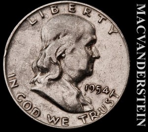 1954-D Silver Franklin Half Dollar - Scarce  Better Date  No Reserve  #L6560