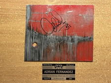 Pieza de placa de deslizamiento IndyCar firmada por Adrián Fernández #7-ROAD AMERICA, 2000