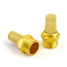 TAILONZ PNEUMATIC Sintered Bronze Exhaust Muffler 1/4 Inch NPT - Brass Body Prot