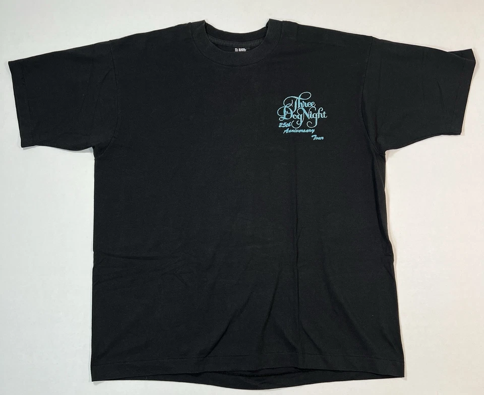 VTG Three Dog Night Band 90's Black Graphic Print Single Stitch Tshirt Sz XL - Image 2 of 4