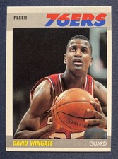 1987-88 Fleer David Wingate Rookie (RC) Philadelphia 76ers Basketball Card #125. rookie card picture