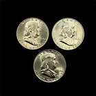 (3) 1954-D - Franklin Silver Half Dollars-BU-Uncirculated-3 Coin Lot-Great Coins