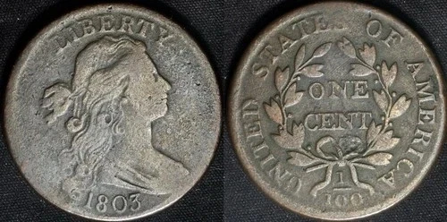 1803 Large Cent — photo from the most recent tracked eBay sale