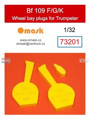 OMK73201 1:32 Omask Wheel Bay Plugs - Bf109F Bf109G Bf109K (TRP kit)