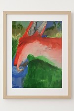 Fox at Stream, Final Study Original 16x20 Acrylic.