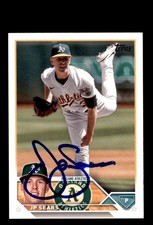 Signed Baseball Card Auto JP Sears 2023 Topps Update #US323 Oakland Athletics