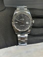Rolex Datejust II Black ROMAN Dial on Oyster 116334 Complete 2014