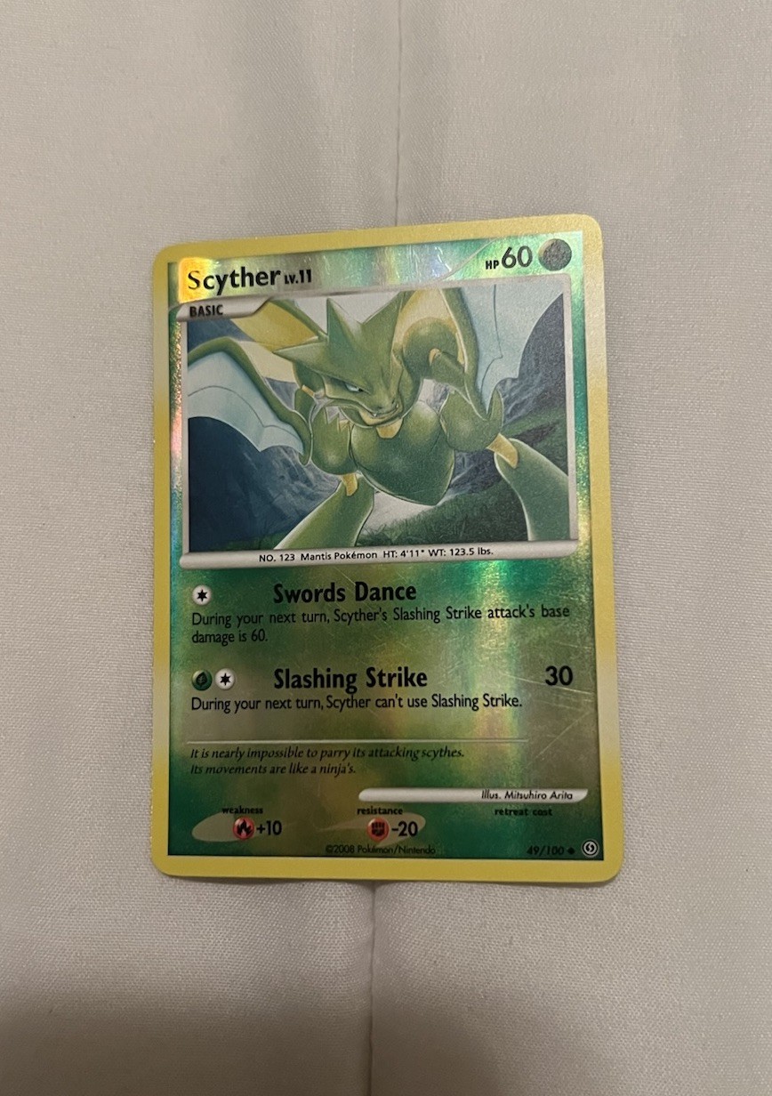 Pokémon Scyther Stormfront Reverse Holo Card 49/100 LP/NM