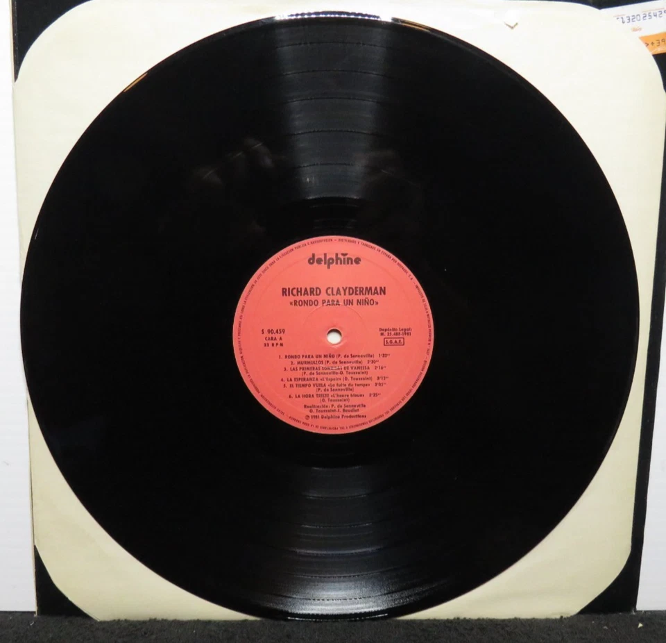 RICHARD CLAYDERMAN RONDO PARA UN NINO (VG+) S-90459 LP VINYL RECORD - Image 4 of 4