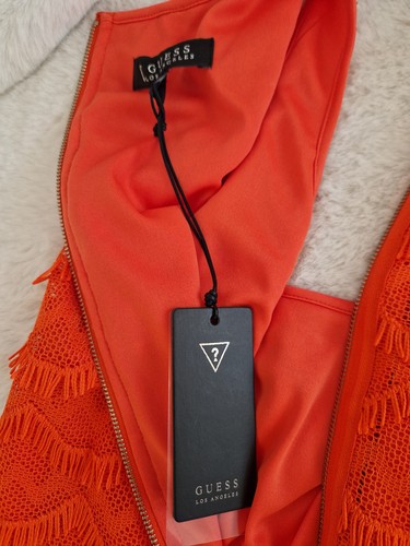 Robe Guess Los Angeles Motif Sirène orange XS - Photo 9/10